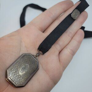 Antique Art Deco Sterling & Ribbon Locket